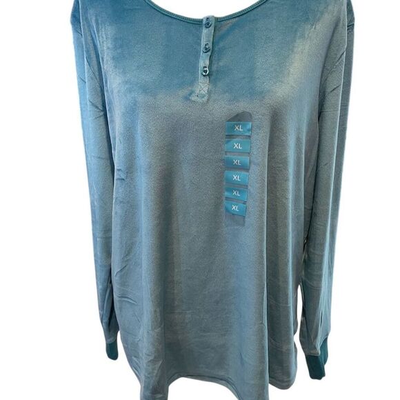 Nautica Other - Nautica Women's XL Blue Long Sleeve Henley Sleepshirt